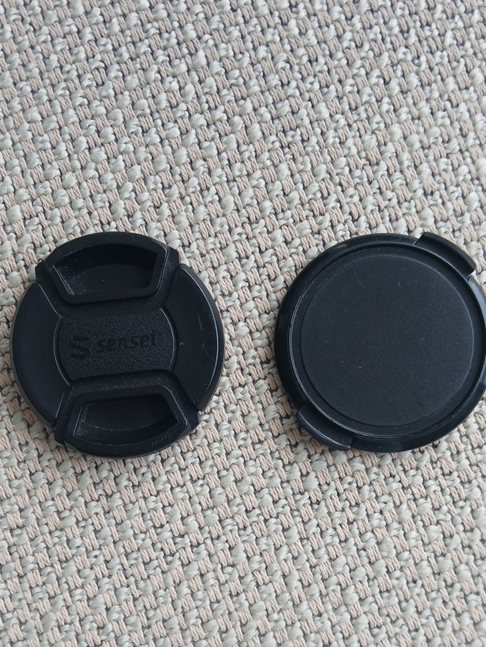 52 mm 2 Black Camera Lens Caps – Pair of Replacement Caps.